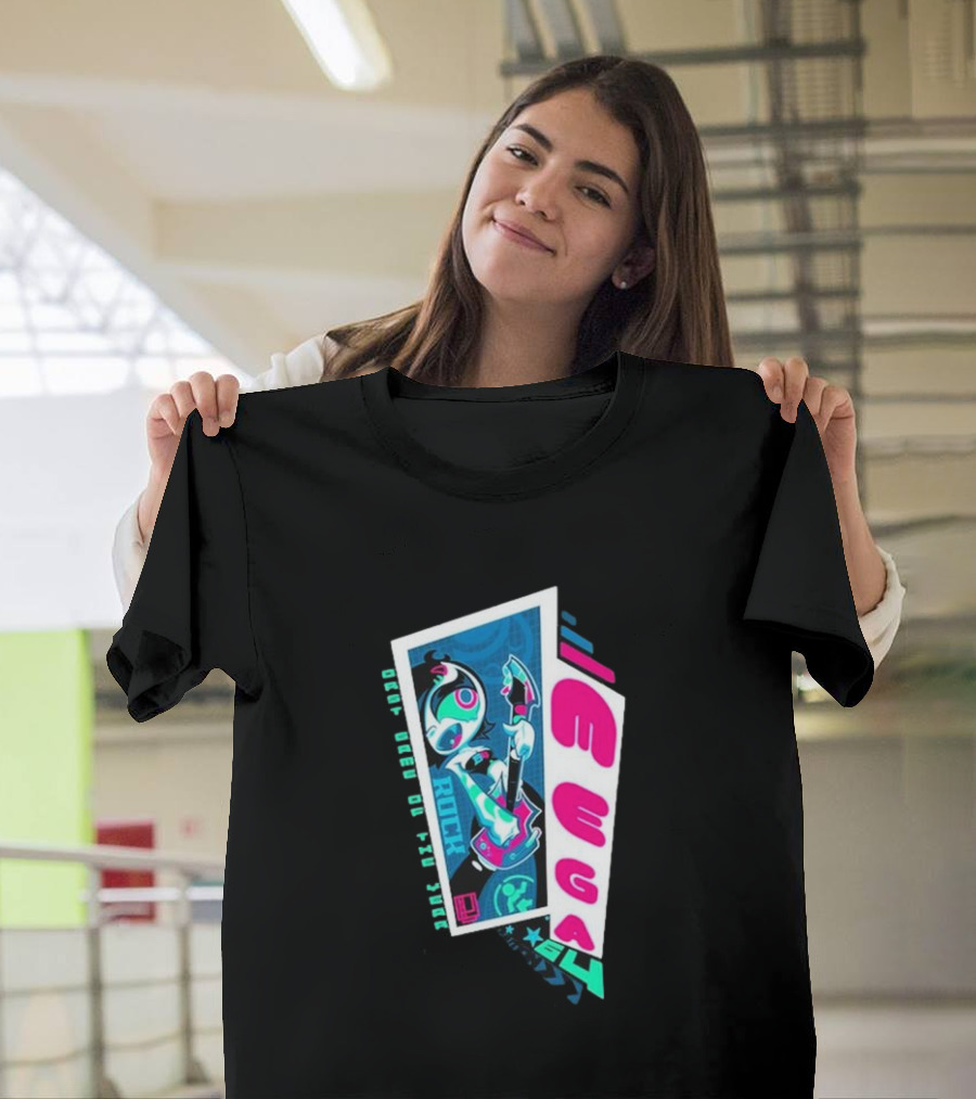 Mega64 Shred Neon Rocker Guitar Stars T-Shirt