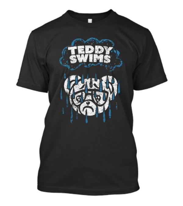 Teddy Swims Sad Bulldog Rainy Day Cloud T-Shirt