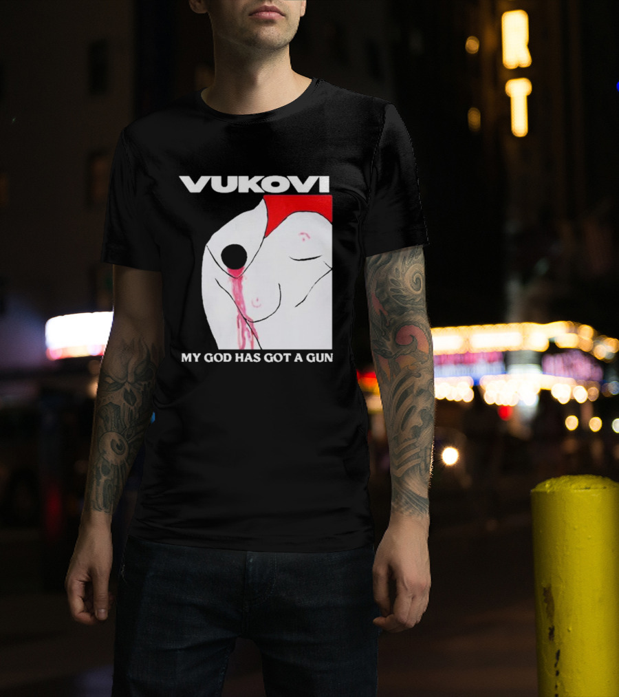Vukovi My God Has Got A Gun Bold Graphic Concept T-Shirt