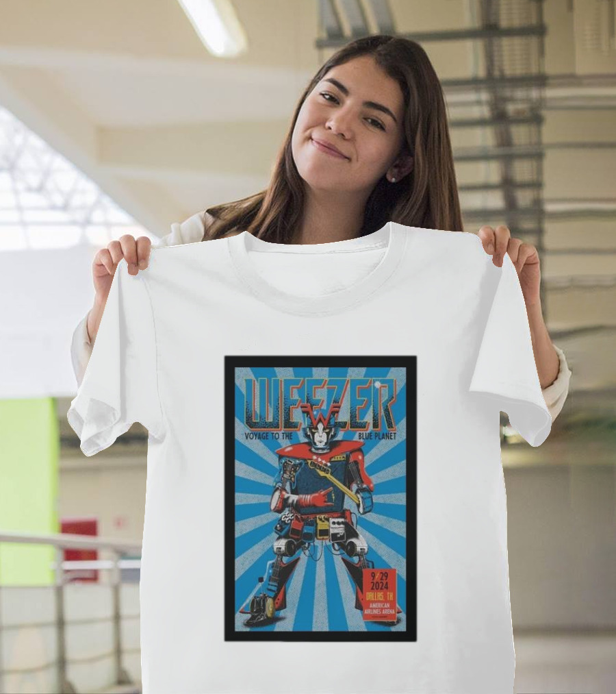 Weezer Voyage to the Blue Planet Dallas TX September 29 2024 American Airlines Center T-Shirt
