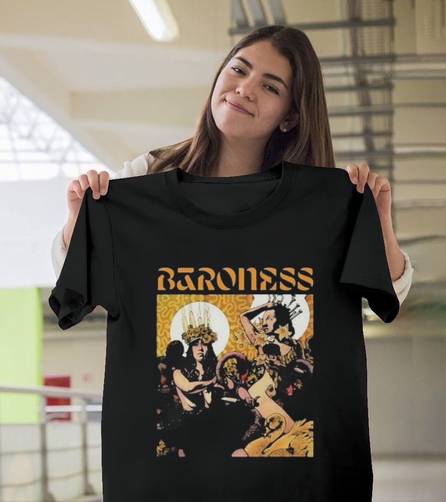 Baroness Yellow Psychedelic Art Ensemble T-Shirt