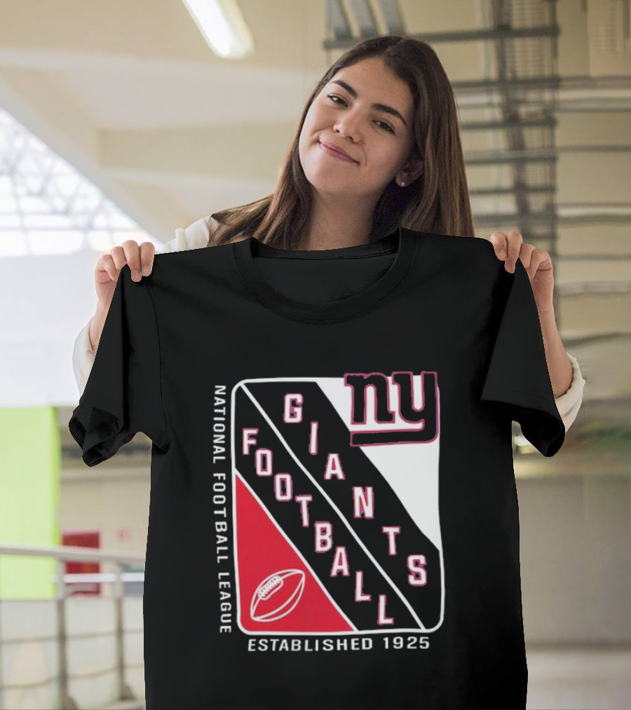 New York Giants National Football League Established 1925 Football Shield T-Shirt