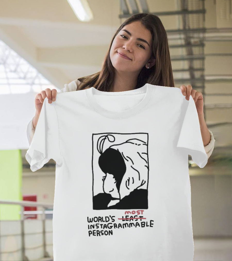 World's Least Instagrammable Person Hoodie Character Line T-Shirt