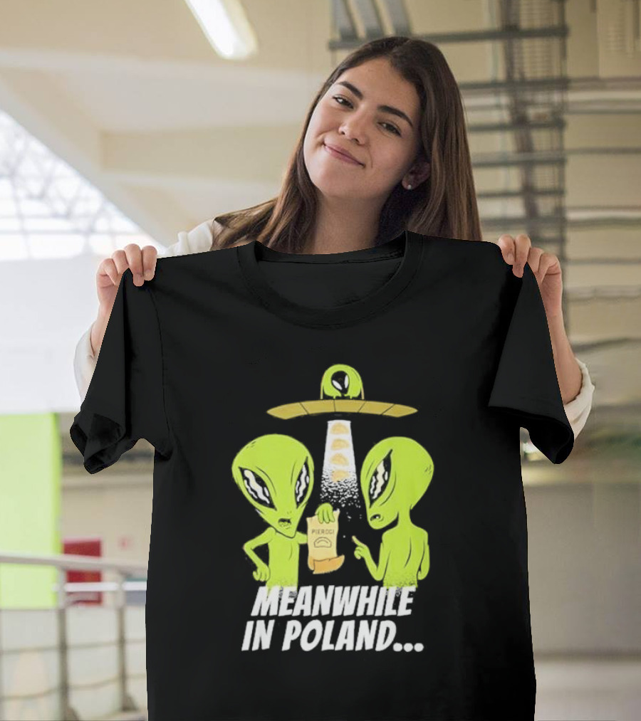 Meanwhile In Poland Alien Abduction Pierogi T-Shirt