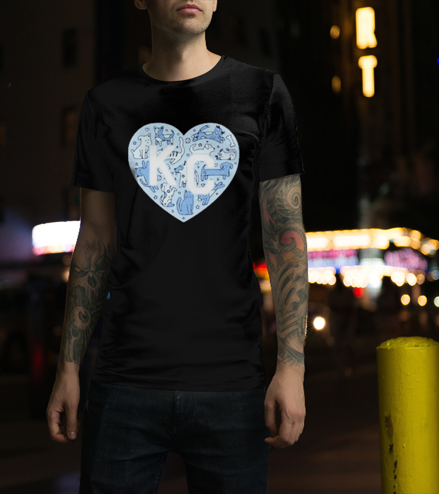 KC Pet Project Heart Cats Dogs Animal T-Shirt
