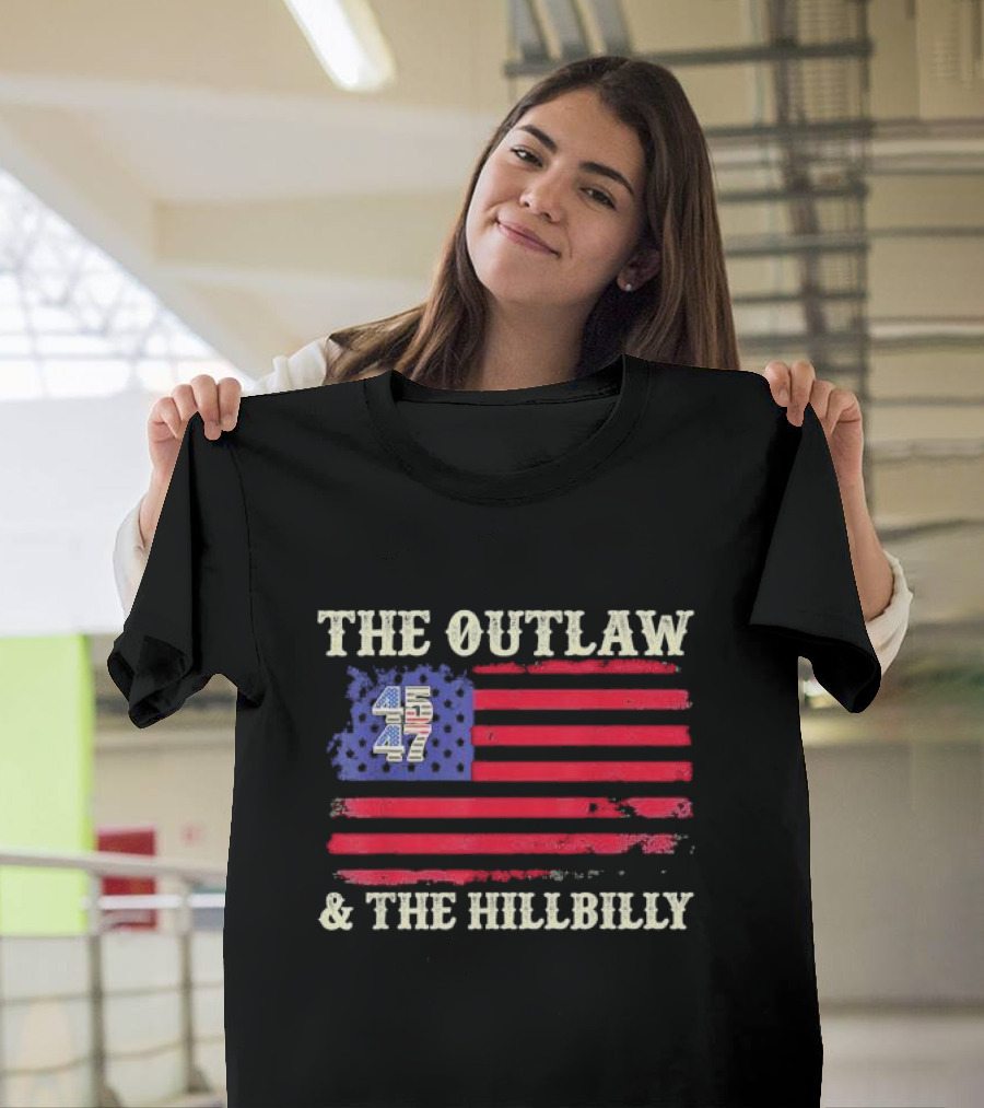 The Outlaw 45 47 American Flag and The Hillbilly T-Shirt