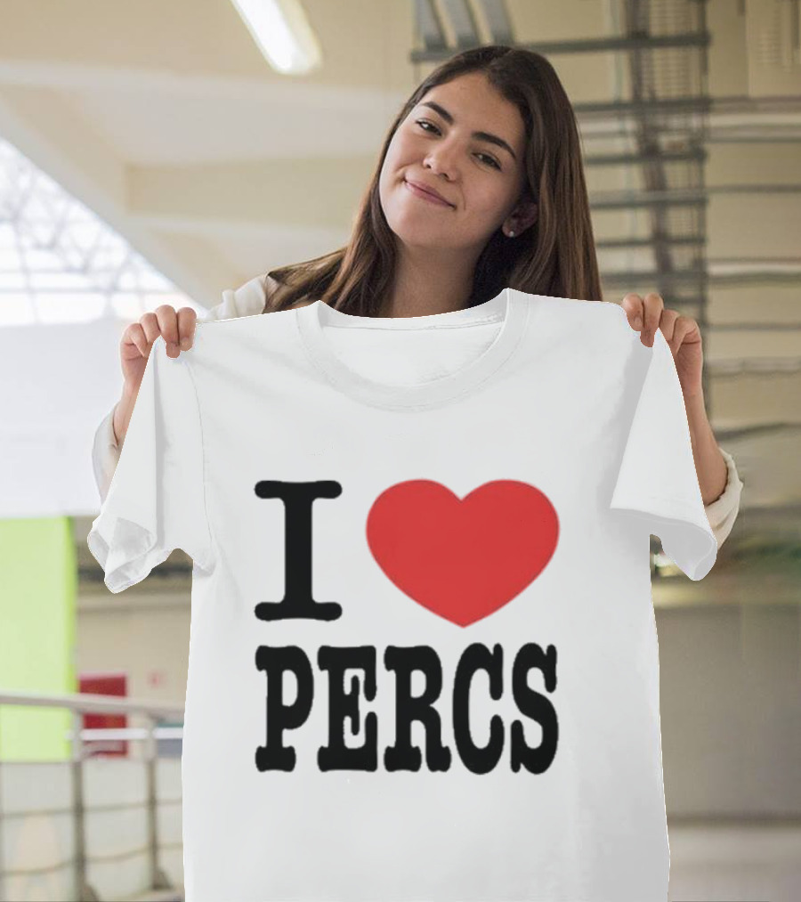I Love Percs Ahh Tees Red Heart T-Shirt