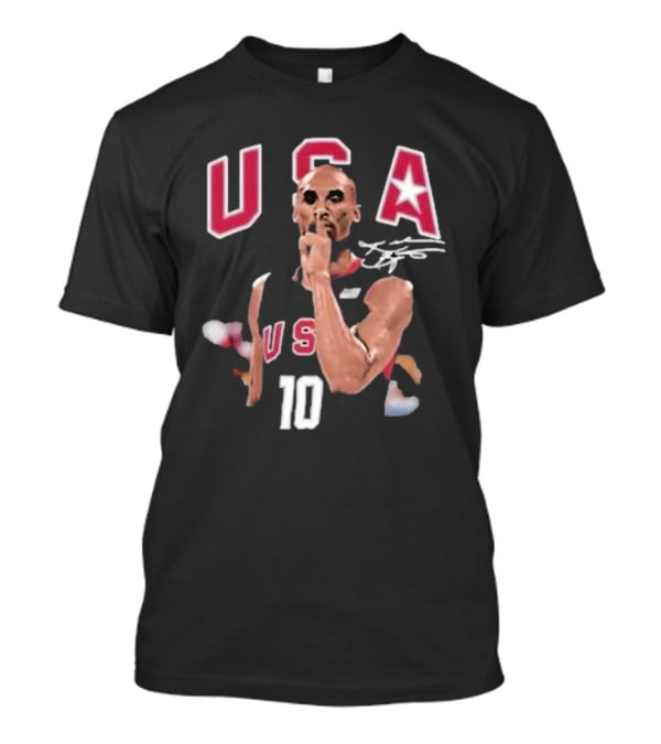 USA Basketball 10 Silence Gesture Athlete Signature T-Shirt