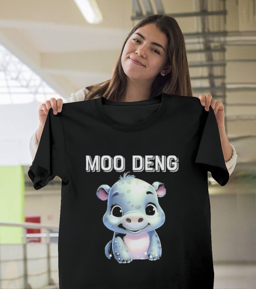 Moo Deng Cute Funny Hippopotamus T-Shirt