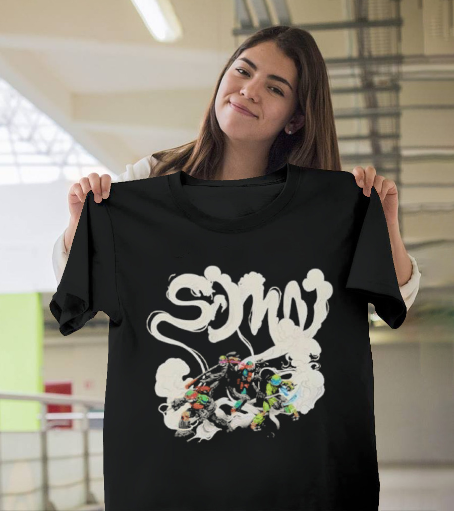 Sidemen Smoke Artistic Logo With Ninja Warrior T-Shirt