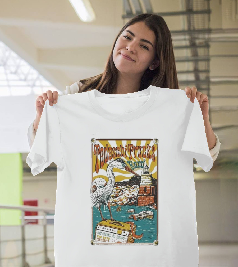 Tedeschi Trucks Band October 3 2024 Providence Lighthouse Heron Scene T-Shirt
