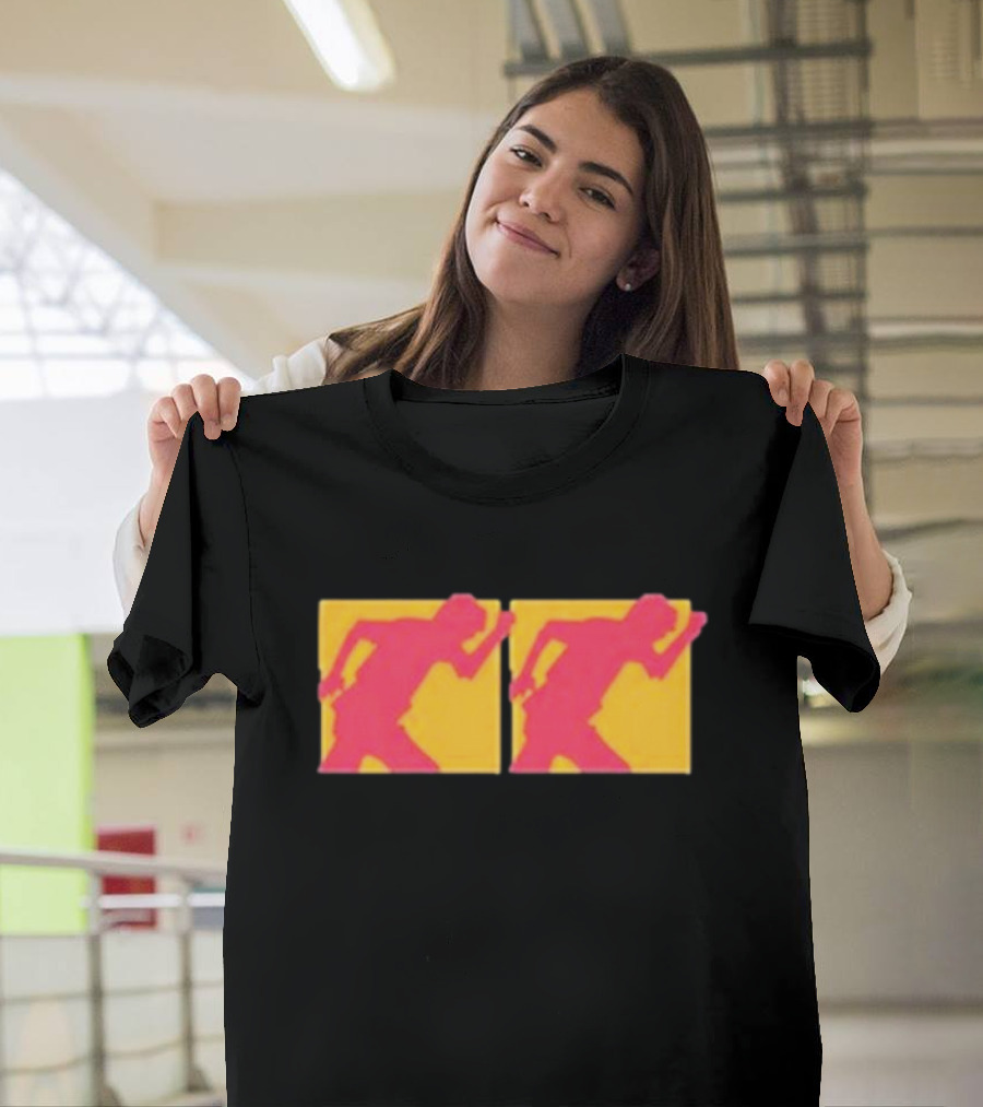 Breymer Running Up Hill Double Silhouette Yellow and Red T-Shirt