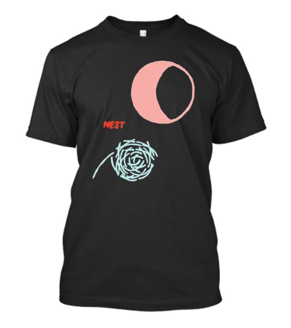 Nest And Moon Phases In Minimalist T-Shirt