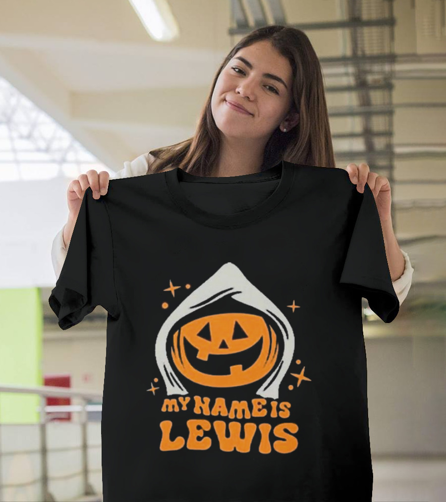 My Name Is Lewis Pumpkin Halloween Hooded Jack-o'-Lantern T-Shirt