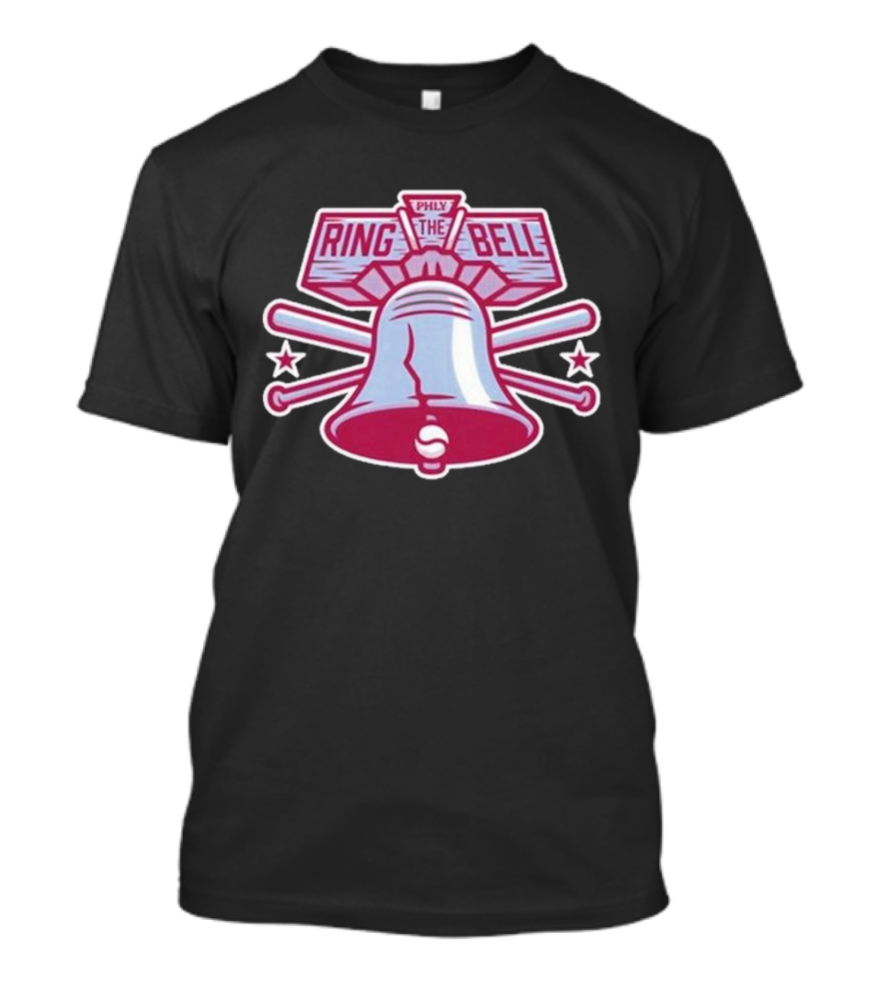 Philly Ring The Bell Baseball Icon With Crossed Bats And Stars T-Shirt