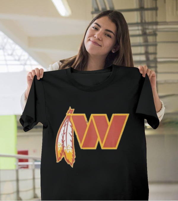 Dan W Quinn Washington Football Logo Icon W Feather T-Shirt