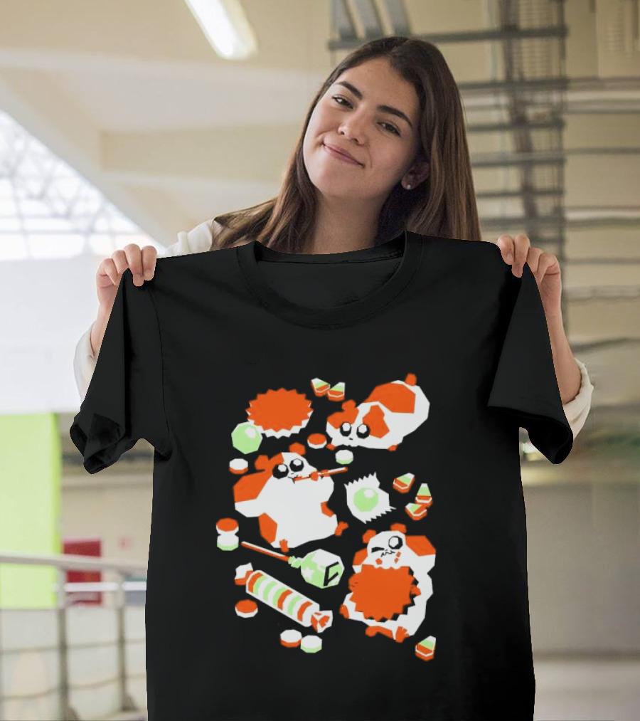 Trick Or Squeak Hamsters With Candy Madness Andy Kluthe T-Shirt