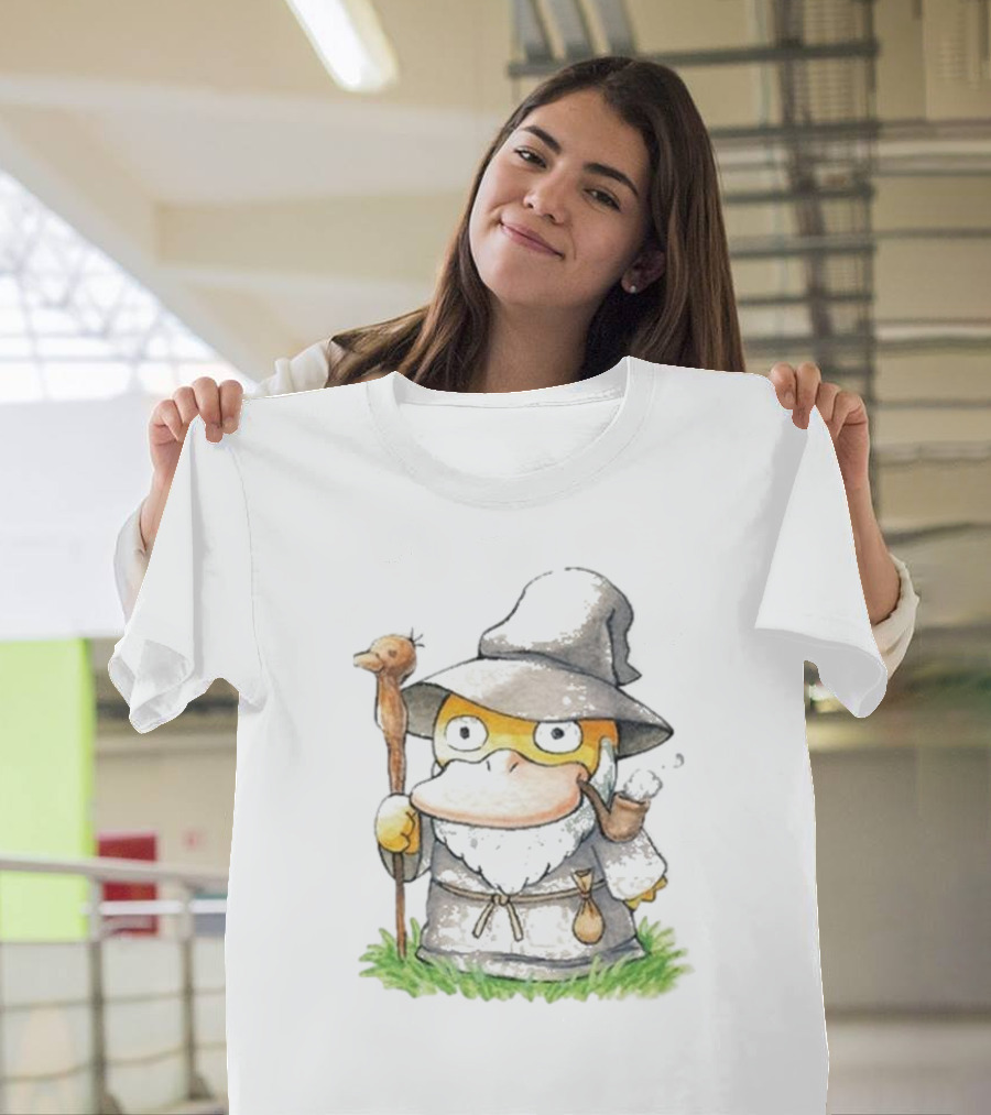 Ganduck The Grey Psyduck Wizard Crossover T-Shirt