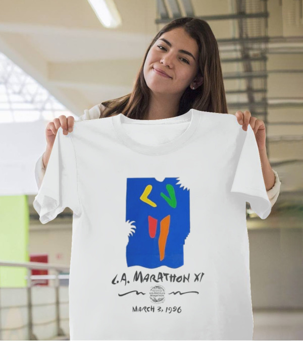L.A. Marathon XI March 3, 1996 Los Angeles Marathon 90s Race Racer Comfort T-Shirt