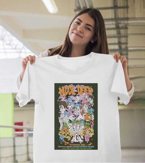 Neck Deep Halloween 2024 Toronto Canada Queen Elizabeth Theatre October 31 With The Home Team And Wic Reds T-Shirt