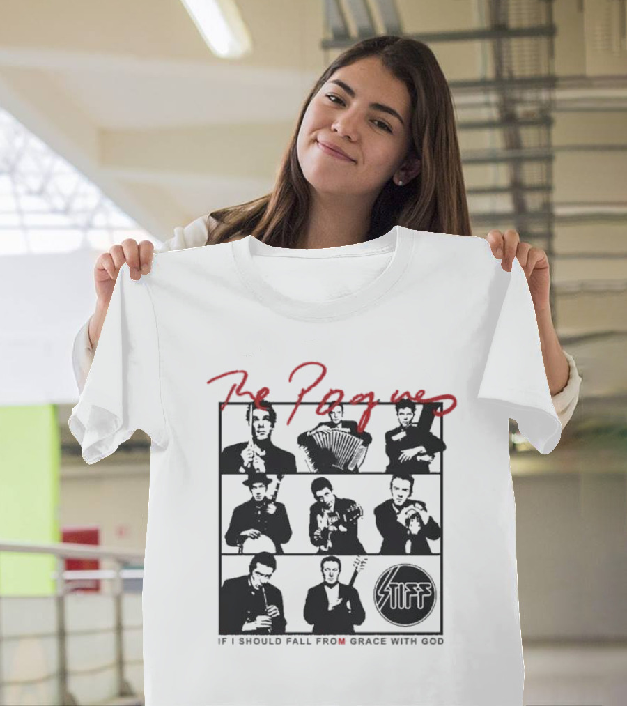 The Pogues If I Should Fall From Grace With God Stiff Records T-Shirt