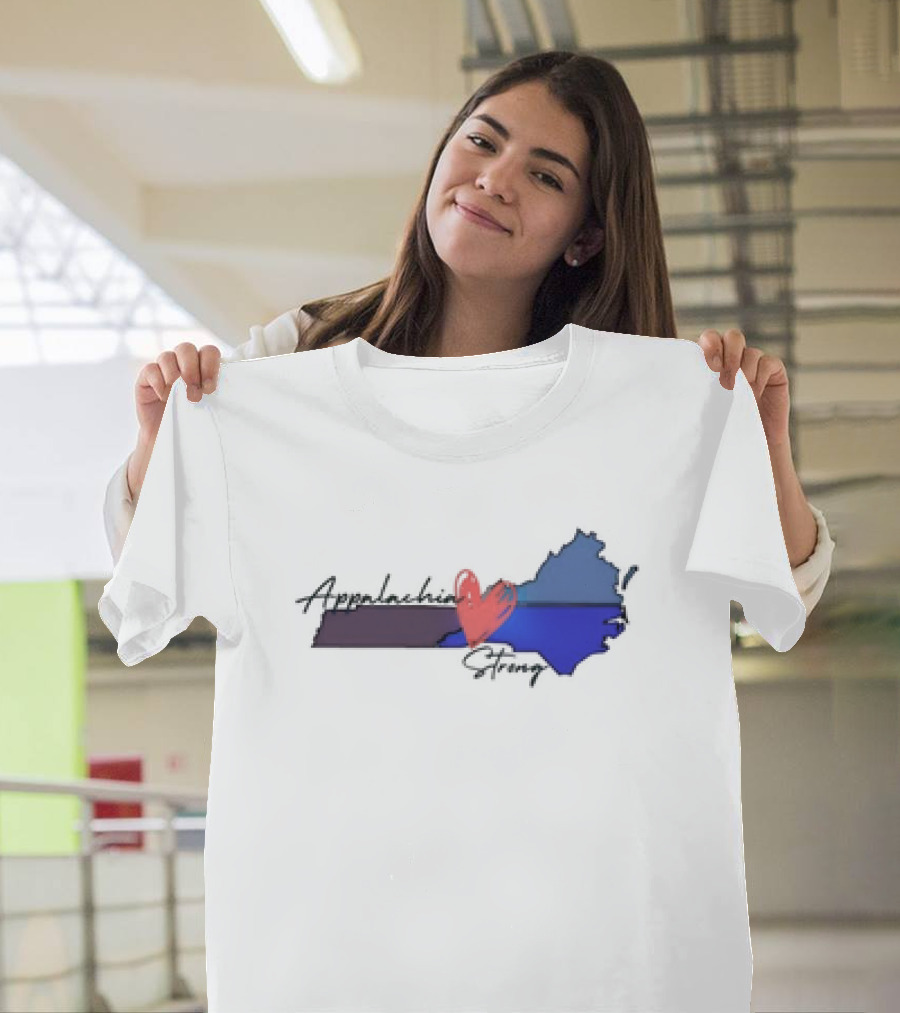 Appalachia Strong Heart With State Map T-Shirt