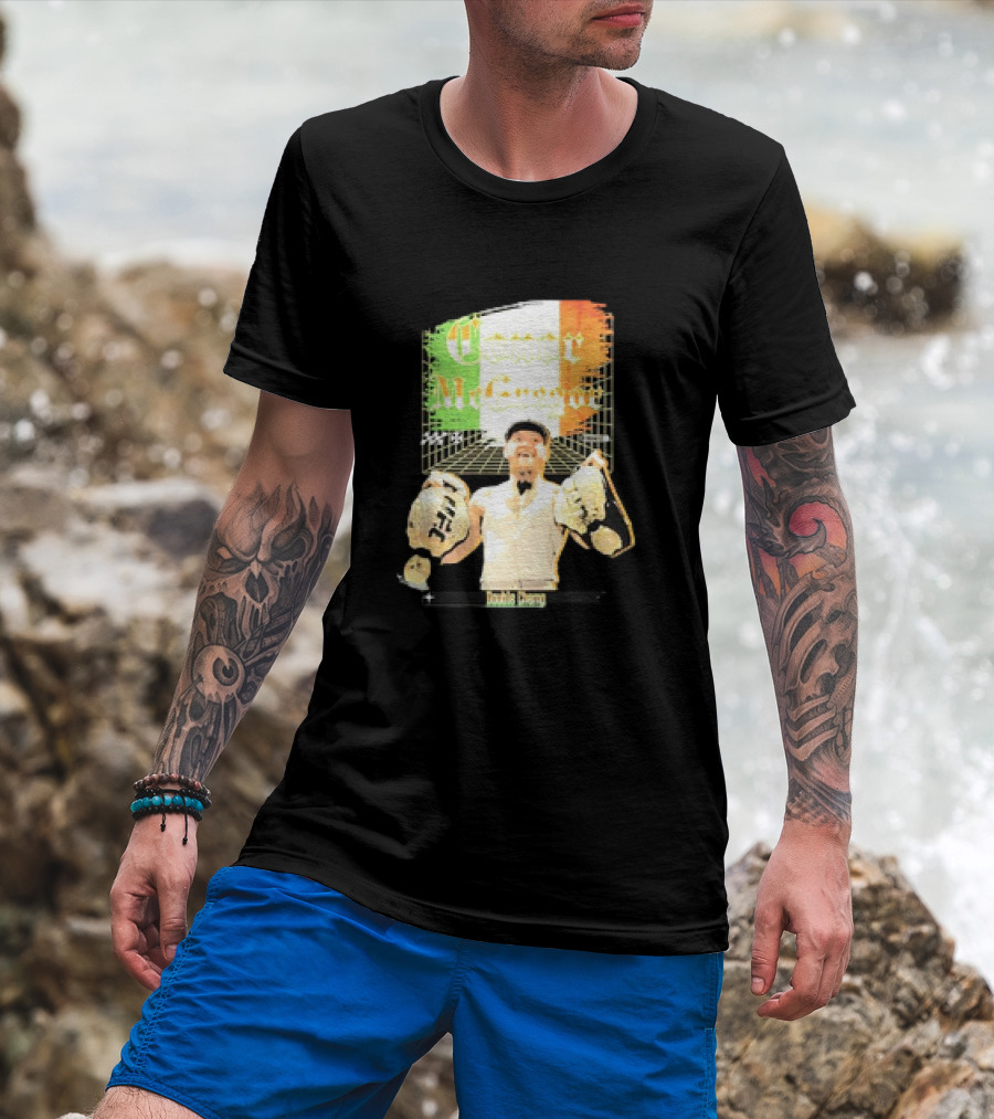 Conor McGregor Double Champ UFC Belt Irish Flag T-Shirt