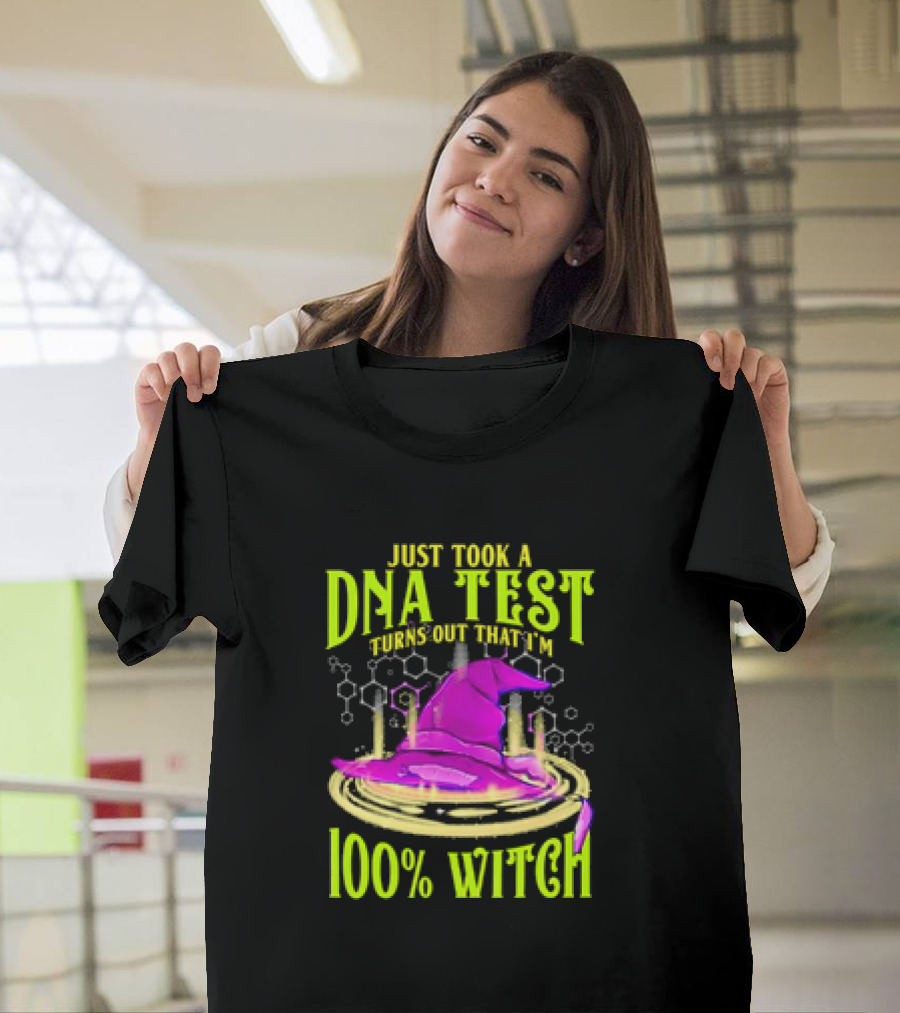 Just Took A DNA Test Turns Out I'm 100% Witch Creepy Pentagram T-Shirt
