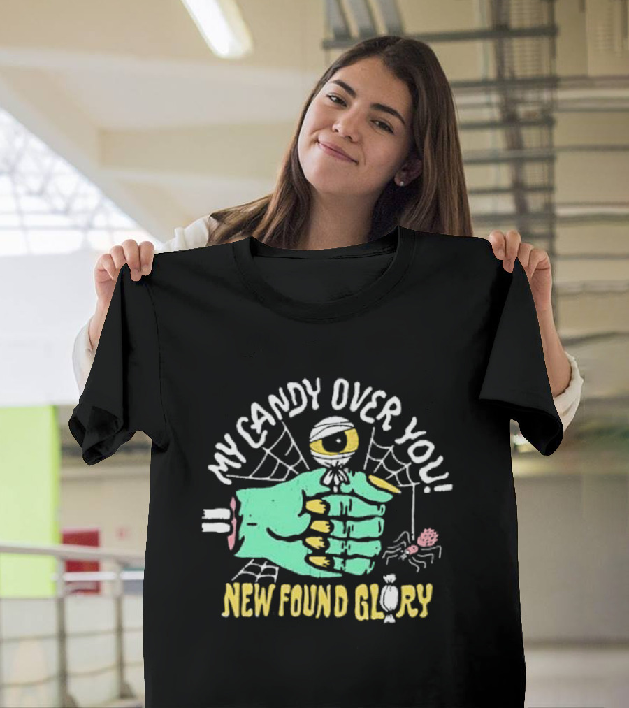New Found Glory My Candy Over You Spider Web Eyeball Monster Hand T-Shirt