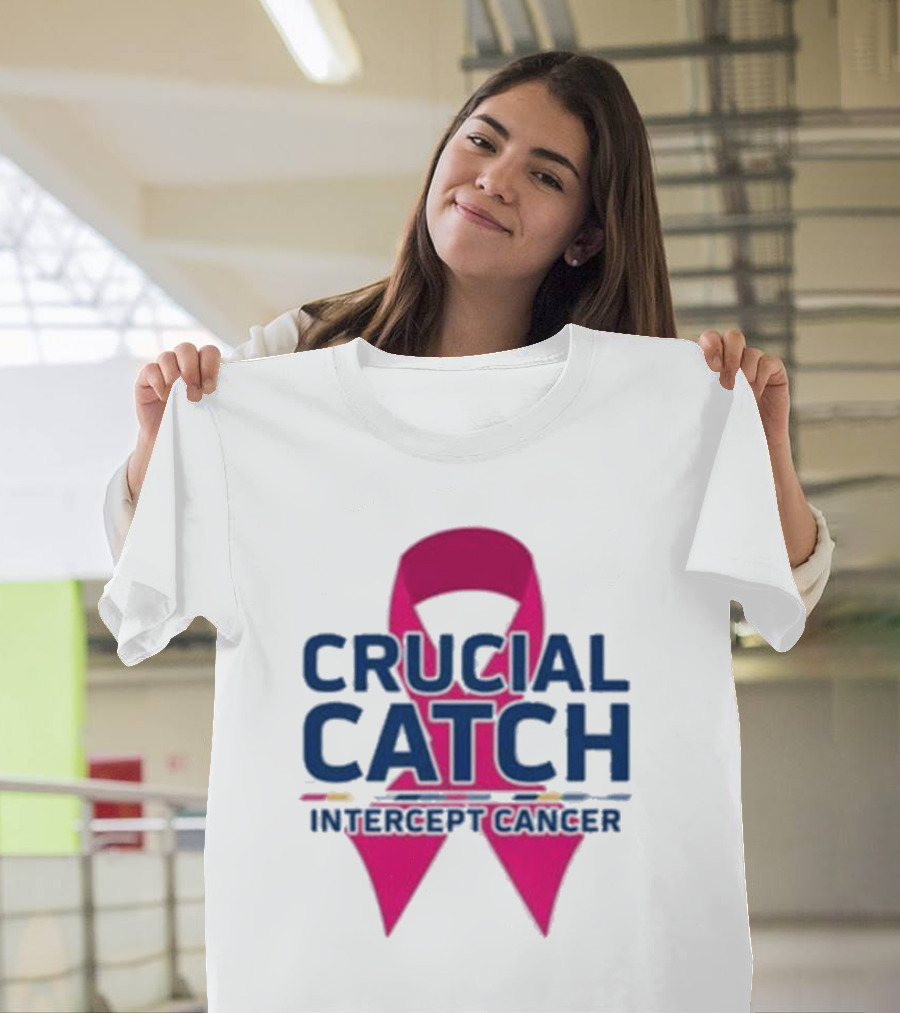 Crucial Catch Intercept Cancer Pink T-Shirt