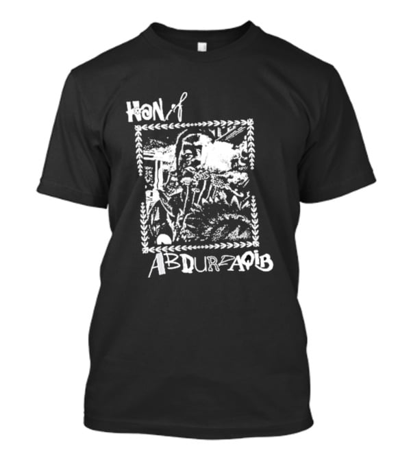 Hanif Abdurraqib Vibrant Monochrome Portrait With Ornamental Border T-Shirt