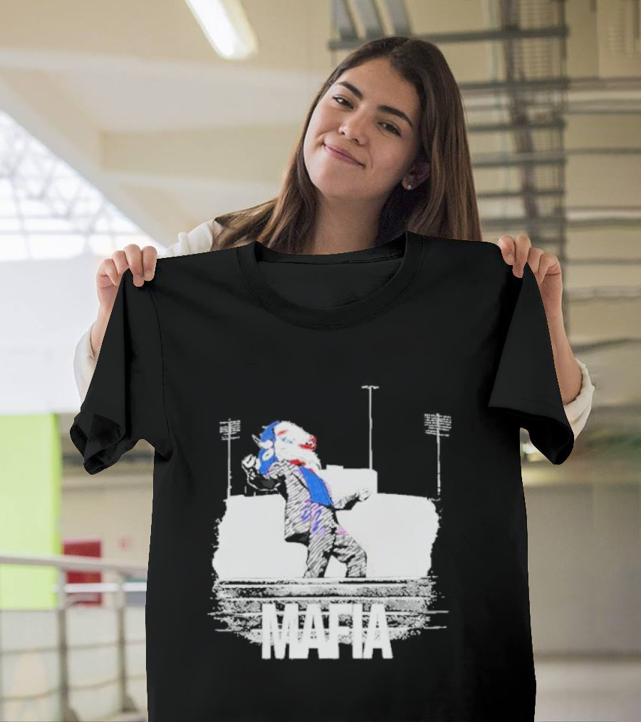 Put on a Happy Face Mafia Buffalo Bills Stadium Steps T-Shirt