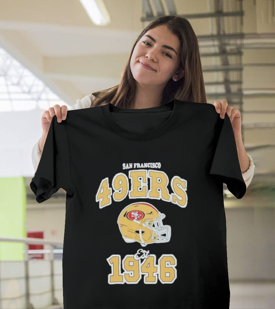 San Francisco 49ers Est 1946 Aleali May Helmet T-Shirt