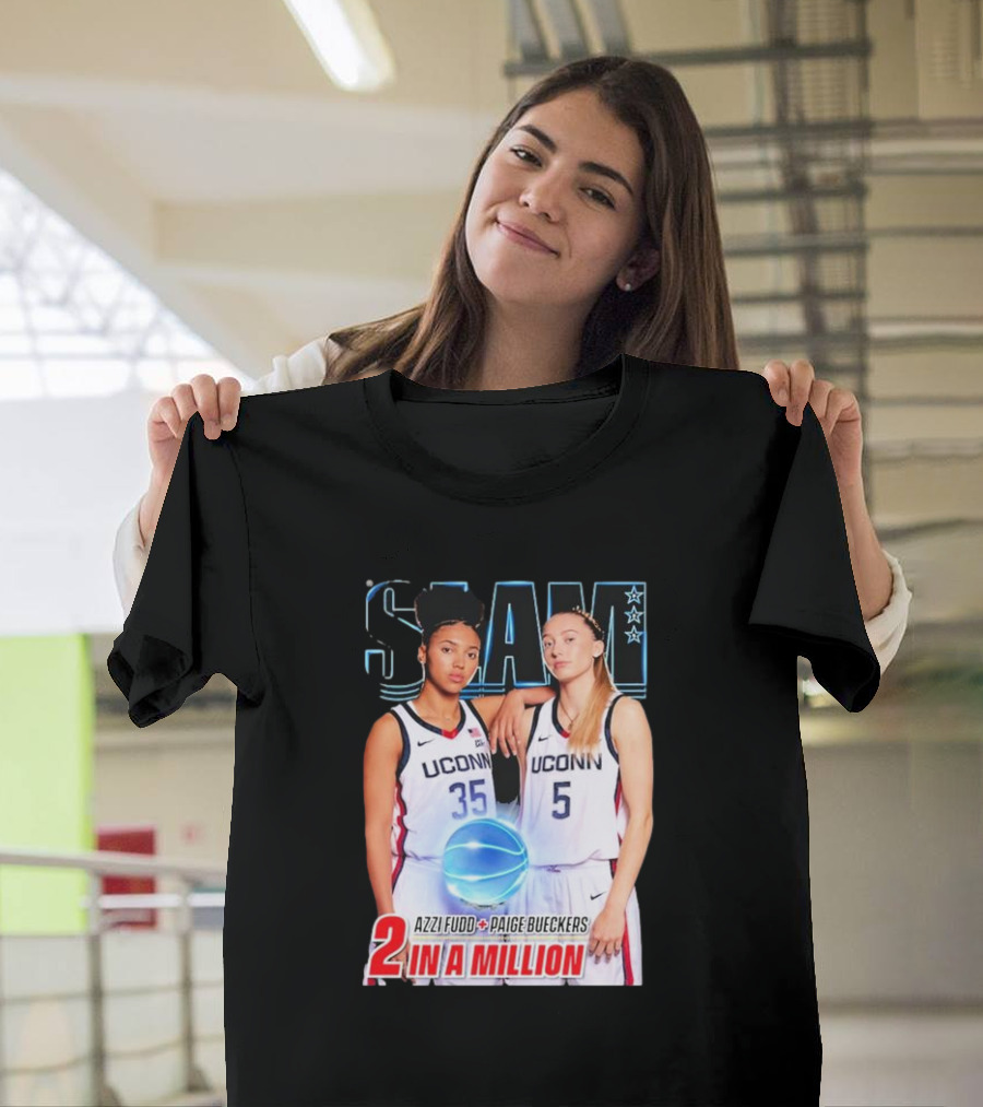 Slam UCONN Azzi Fudd Paige Bueckers 2 In A Million T-Shirt