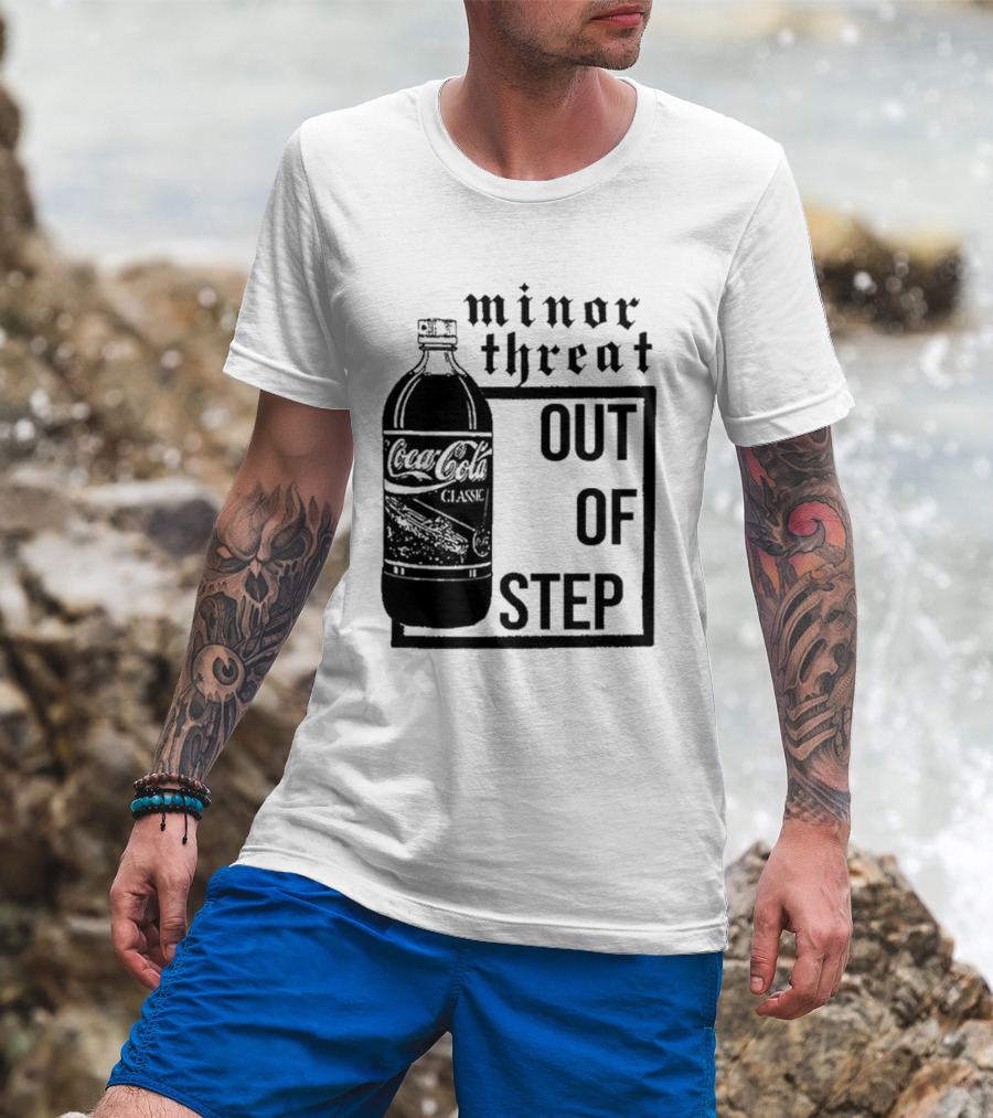 Minor Threat Out Of Step Coca Cola Classic Mockup T-Shirt