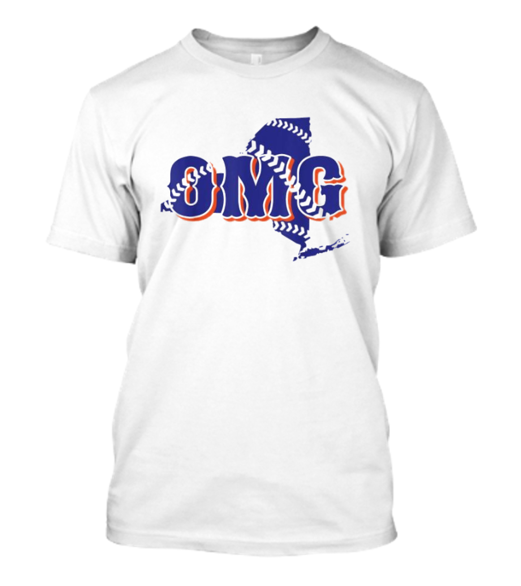 OMG Baseball Lovers OMG Baseball New York Baseball Map T-Shirt
