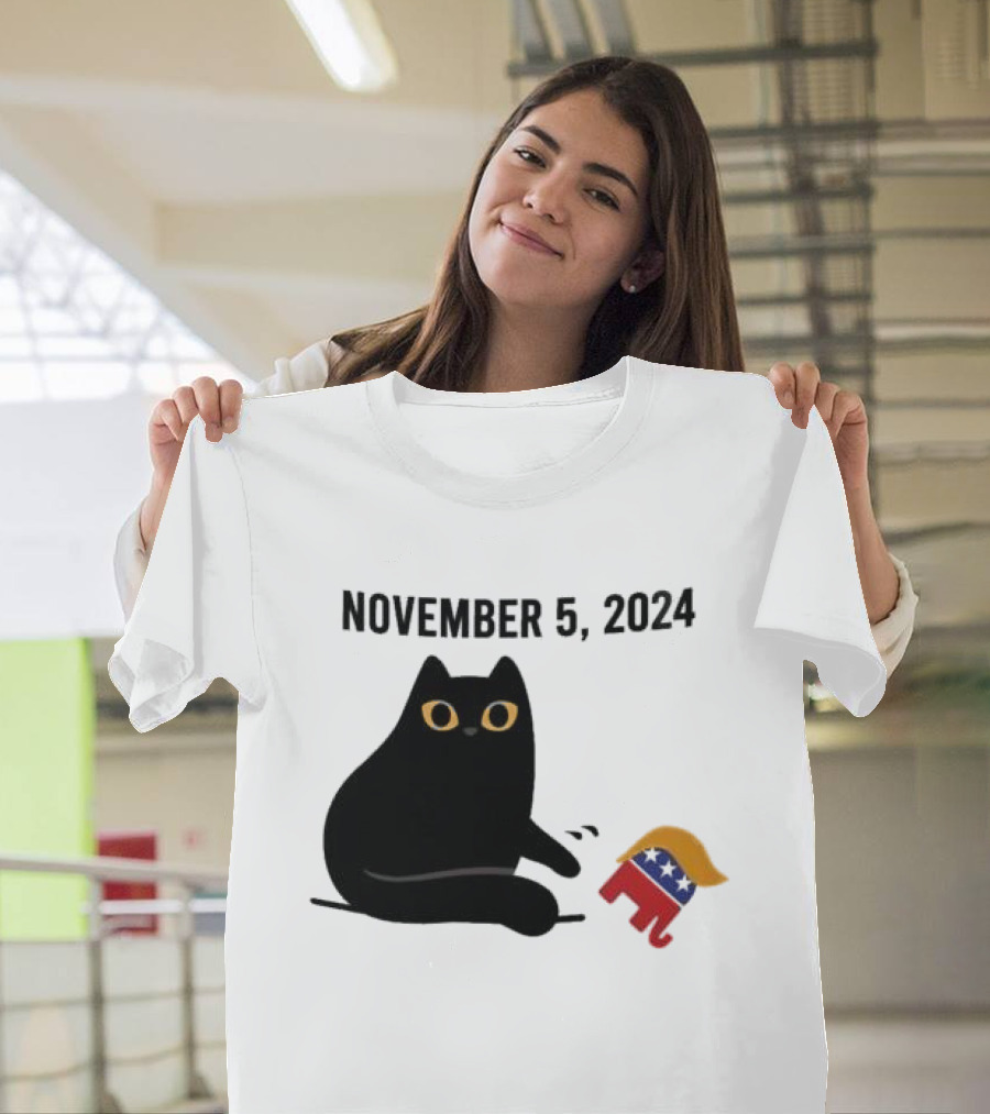 November 5 2024 Cat with Republican T-Shirt