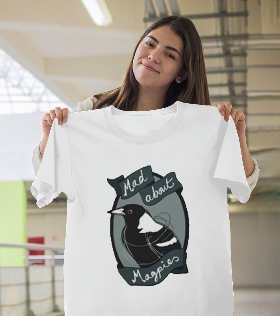Bridget Farmer Mad About Magpies Bird T-Shirt