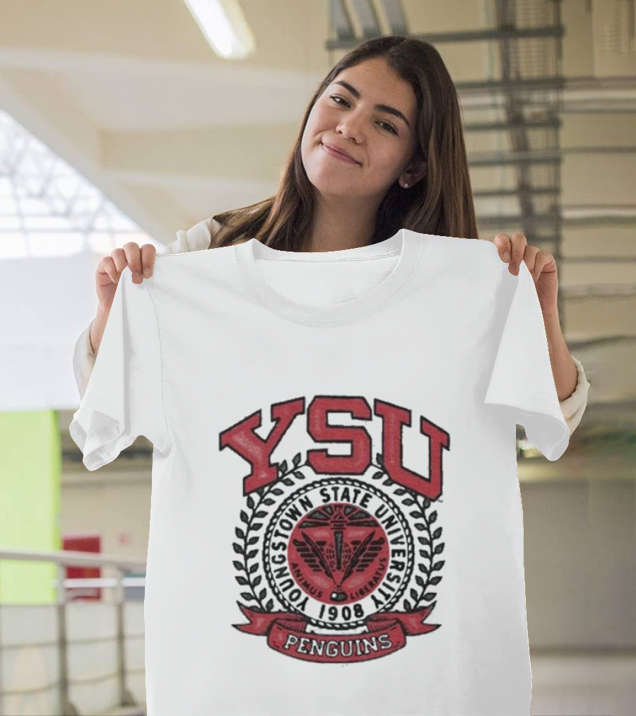 Youngstown Clothing Co Youngstown State University 1908 YSU Penguins Crest T-Shirt