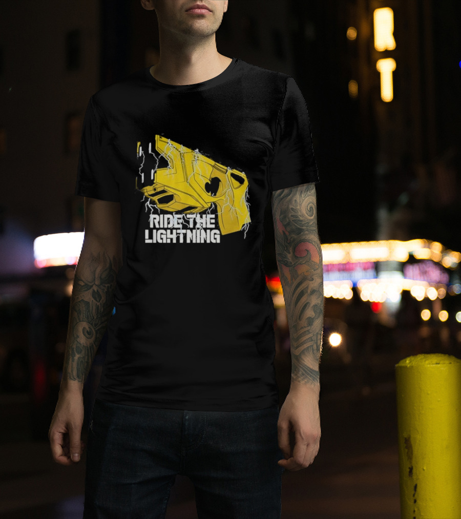 Ride The Lightning CBC Yellow Gun With Electric Bolts T-Shirt