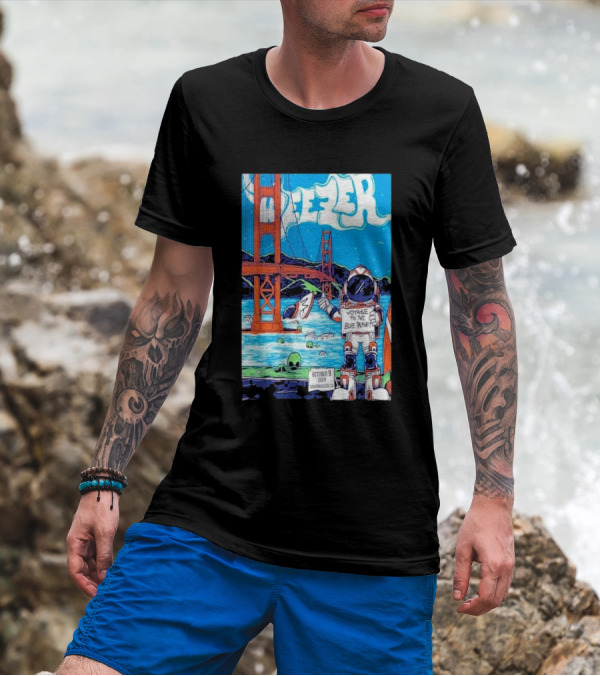 Weezer Voyage To The Blue Planet Golden Gate Bridge October 9 2024 San Francisco Ca T-Shirt