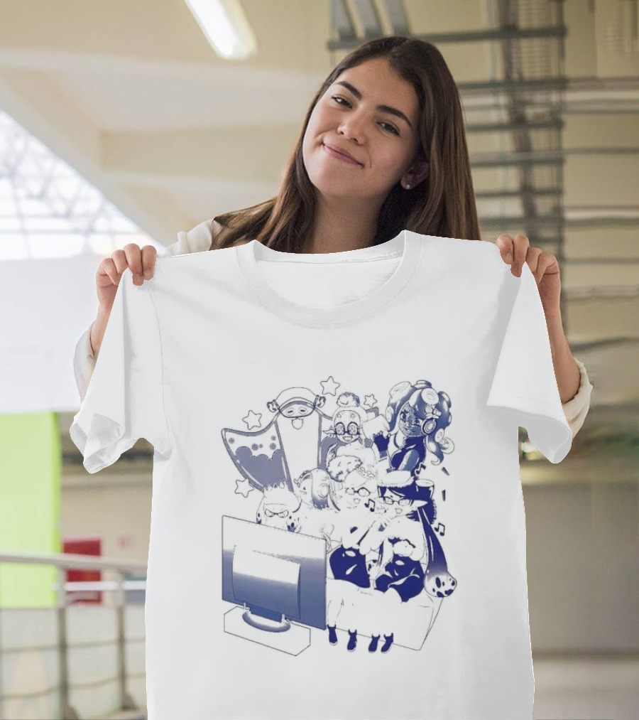 Karaoke Night Coinbox Splatoon Characters Gaming Party T-Shirt