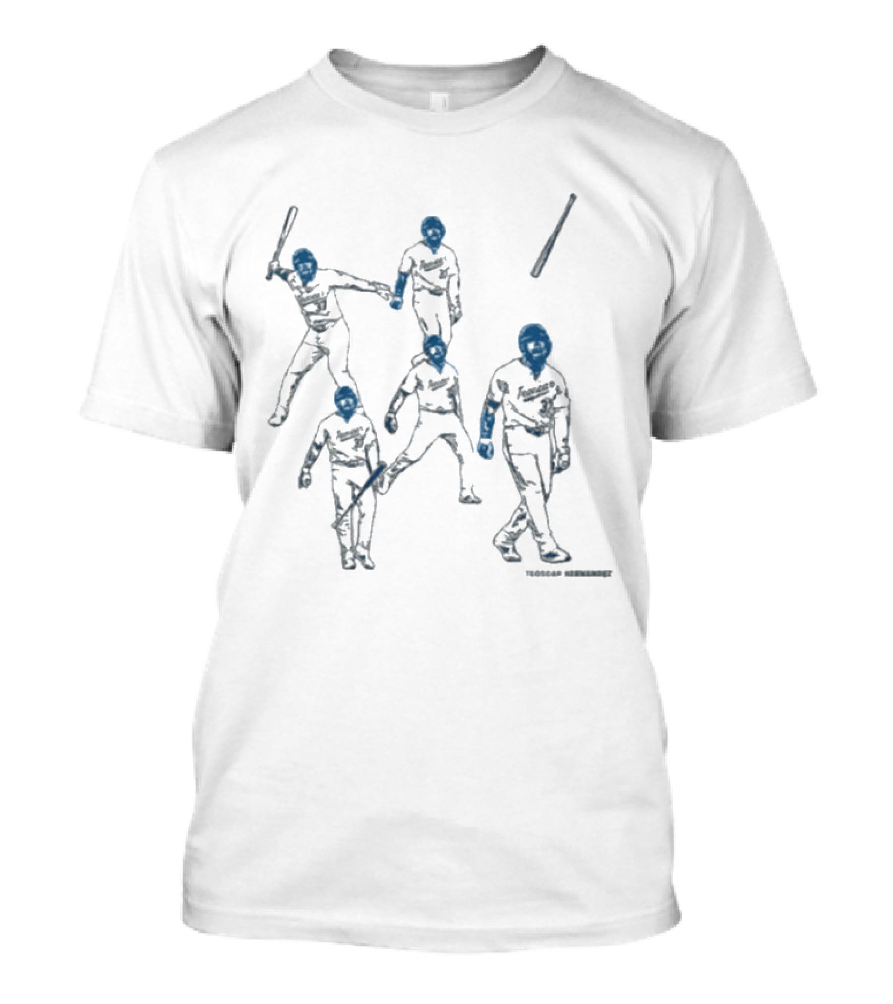 Teoscar Hernandez Bat Flip Baseball Sequence Dodgers T-Shirt