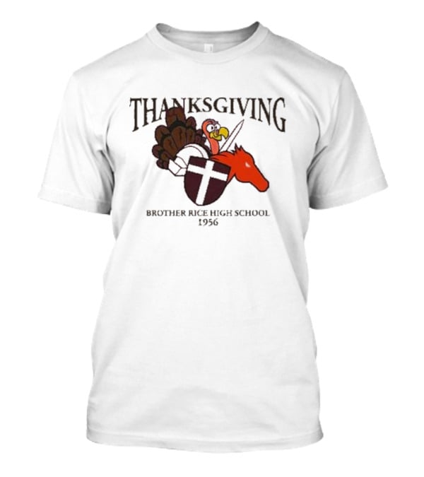 Thanksgiving Brother Rice High School 1956 Turkey Horse Emblem T-Shirt