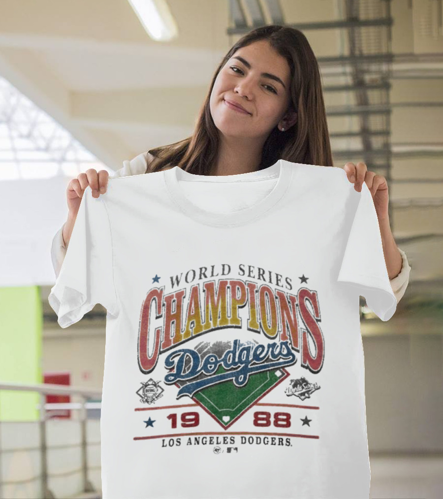 1988 World Series Champions Los Angeles Dodgers Dodger Stadium T-Shirt