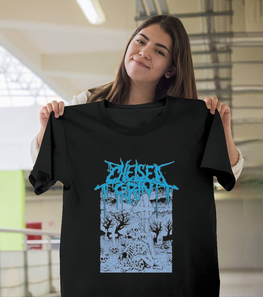 Chelsea Grin Skeleton Cemetery Scene T-Shirt