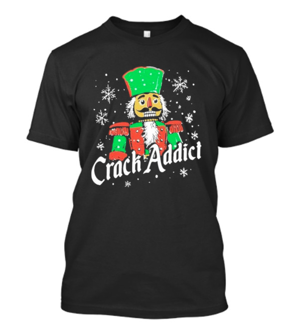 Crack Addict Nutcracker Christmas 2024 Snowflakes T-Shirt