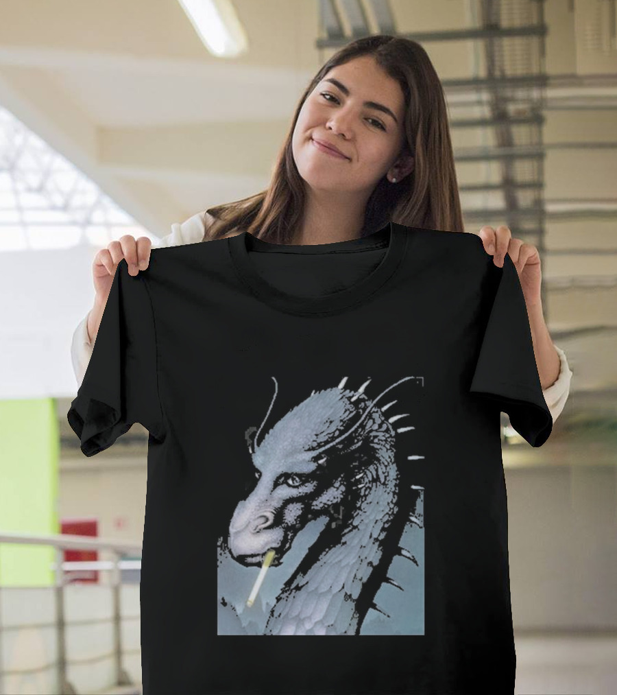 Eragon Dragon Smoking Cigarette Christopher Paolini T-Shirt