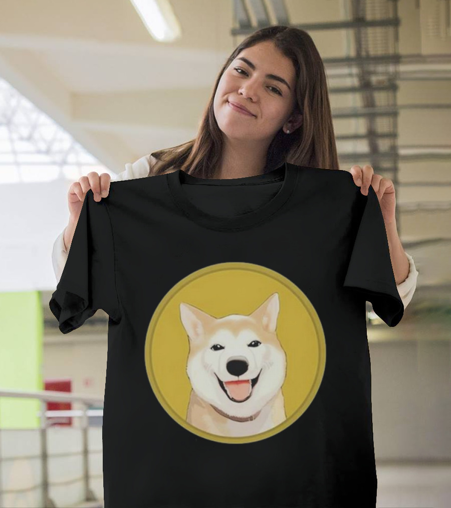 Neiro Shiba Inu Circle Badge Emblem T-Shirt