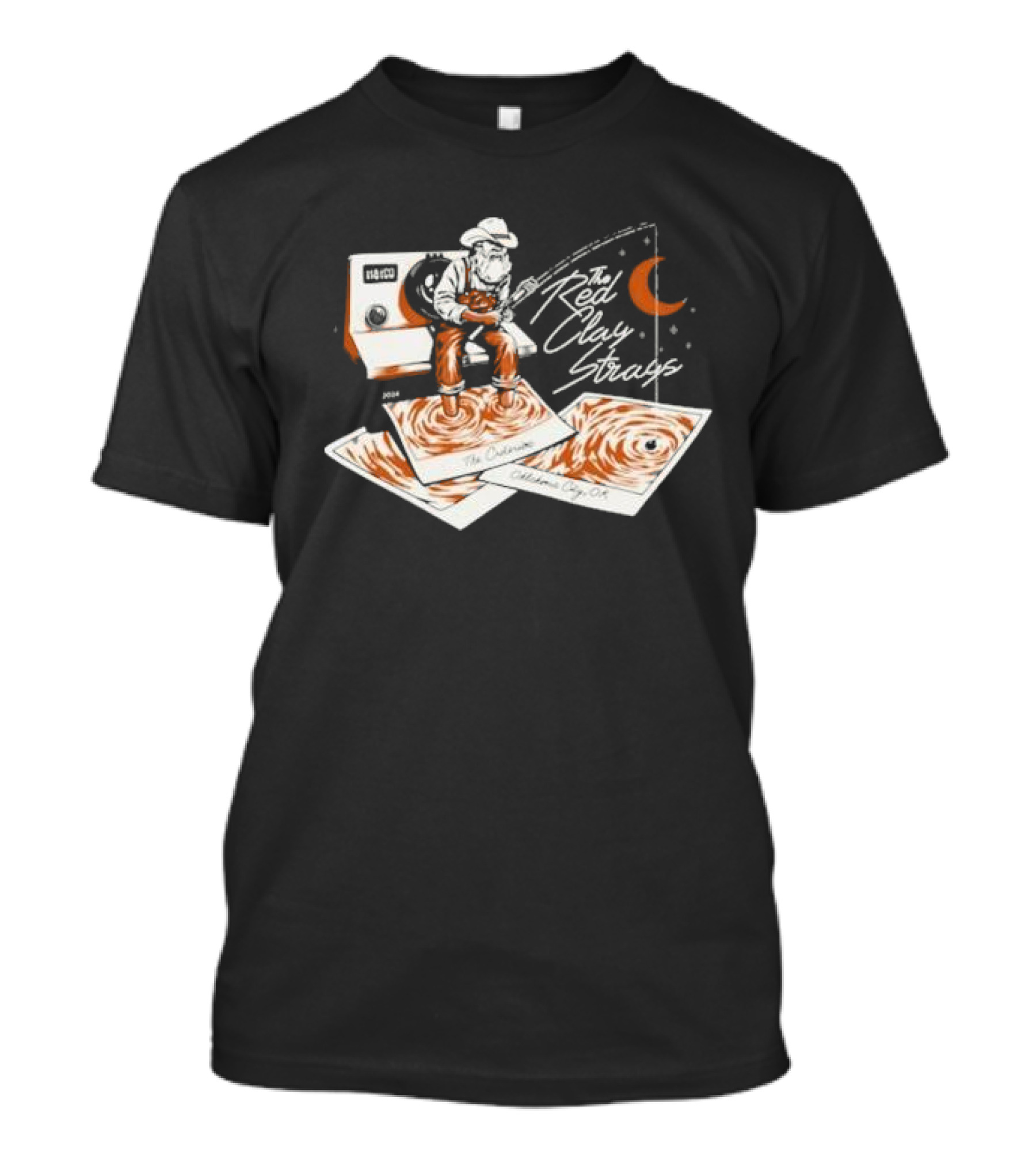 The Red Clay Strays Fishing Design October 12 2024 Oklahoma City OK Concert T-Shirt